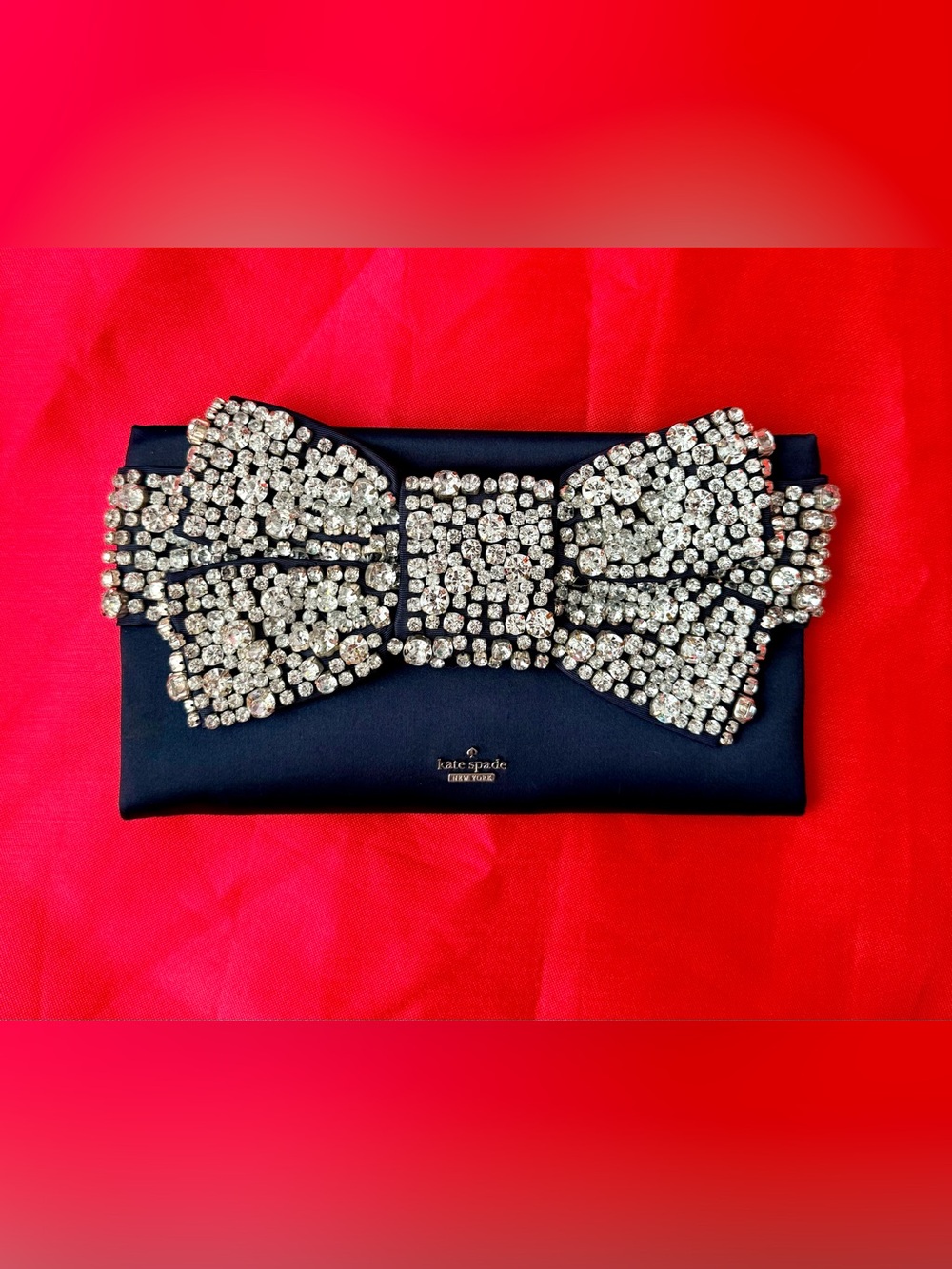 Kate Spade Wedding Belles Lucinda Crystal Bow Clutch
